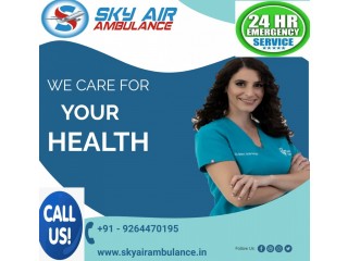 Get Immediate Shifting by Sky Air Ambulance from Guwahati to Delhi