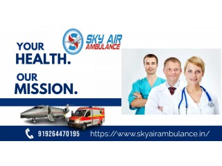 Sky Air Ambulance from Dibrugarh to Delhi | Qualified Medical Personnel