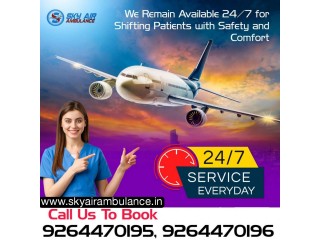 Sky Air Ambulance from Raipur to Delhi | Stable Medical Personnel
