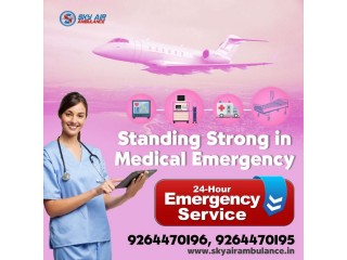 Sky Air Ambulance from Raipur to Delhi | Full Medical Features