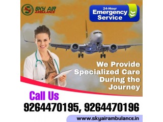 Sky Air Ambulance from Dibrugarh to Delhi | Established Medical Setup