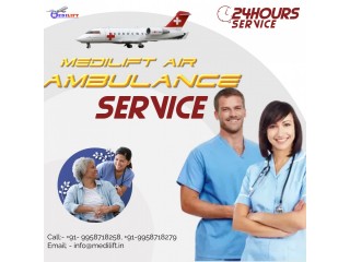 Best Price Medilift Air Ambulance Service in Siliguri with Doctor Facility