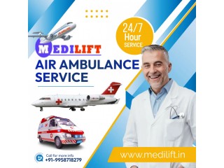Medilift Air Ambulance Service in Indore with Proper Medical Facility