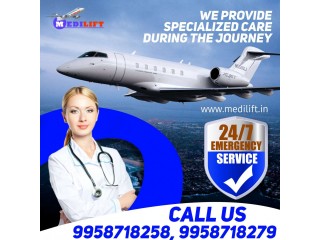 Get Advance Reliable & Lowest Price Air Ambulance in Jabalpur by Medilift